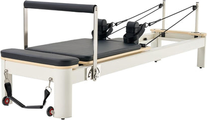Pilates Reformer Foldable, Suitable for Intermediate and Beginners Users, Pilates Equipment for Home Gym Studio Use with 4 Adjustable Resistance Spring, up to 400 LBS
