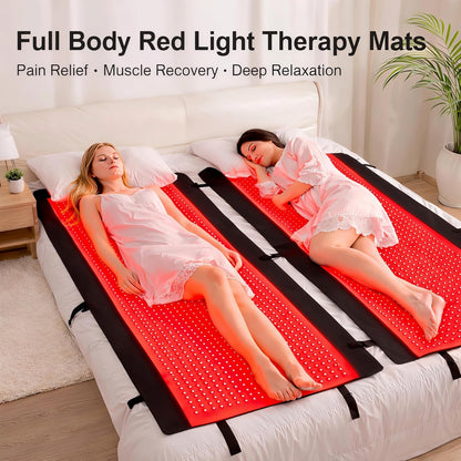 2026 Upgraded All-In-One Red Light Therapy Mat Full Body, 75” X 35” Medical-Grade TPU Red Light Blanket with 2600 Dual-Wavelength Leds (660Nm Red & 850Nm NIR) for Pain Relief