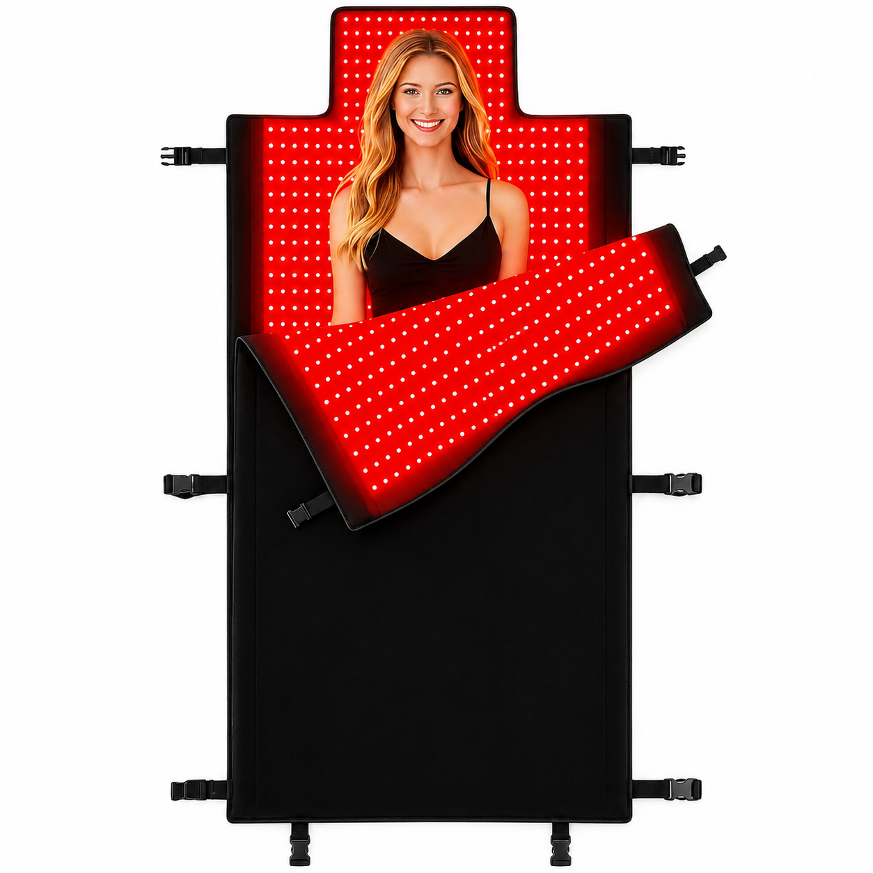 2026 Upgraded All-In-One Red Light Therapy Mat Full Body, 75” X 35” Medical-Grade TPU Red Light Blanket with 2600 Dual-Wavelength Leds (660Nm Red & 850Nm NIR) for Pain Relief