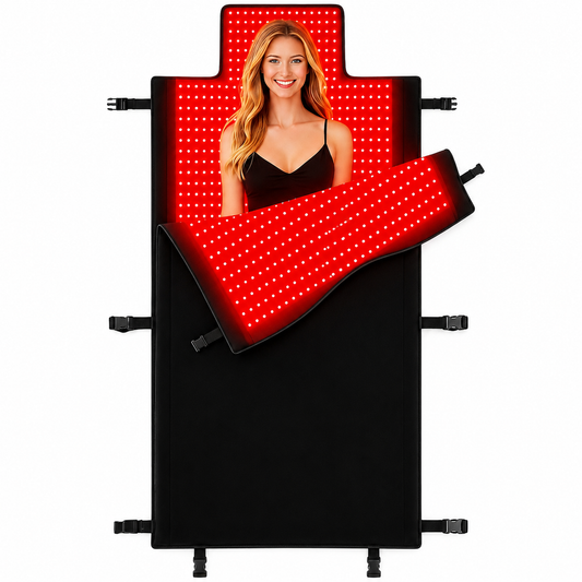 2026 Upgraded All-In-One Red Light Therapy Mat Full Body, 75” X 35” Medical-Grade TPU Red Light Blanket with 2600 Dual-Wavelength Leds (660Nm Red & 850Nm NIR) for Pain Relief